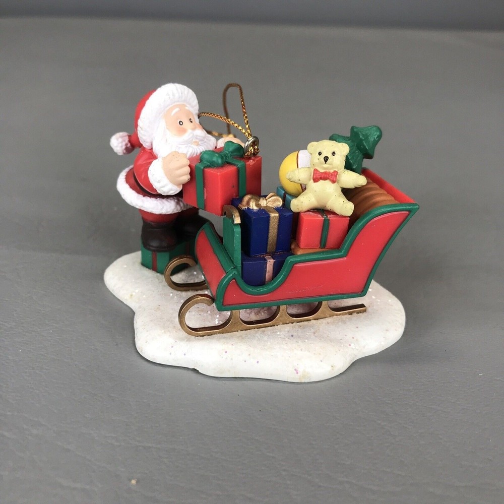 Vintage 1996 Westmar Ind Santa Sleigh Gifts  Christmas Ornament